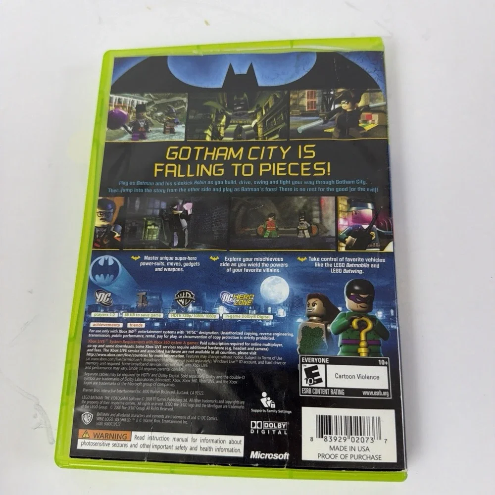 LEGO Batman The Videogame Xbox 360 Video Game Untested